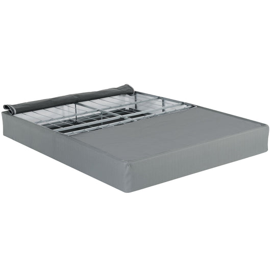 Foldable 9" Twin Size Metal Mattress Box Spring Foundation Bedroom Furniture Bed Base - Gray