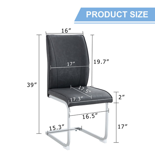 Luxury Simple Arch High Resilience Dining Chair With Arched Leg