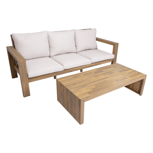 3 Seater Patio Set, Outdoor Sofa & Coffee Table Set