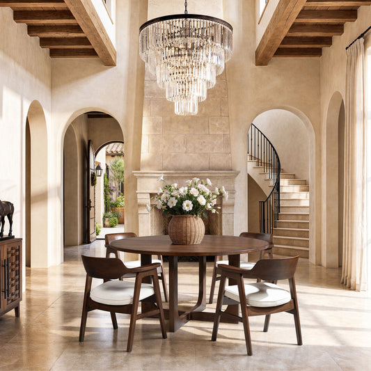 Pino - Round Dining Table - Dark Brown