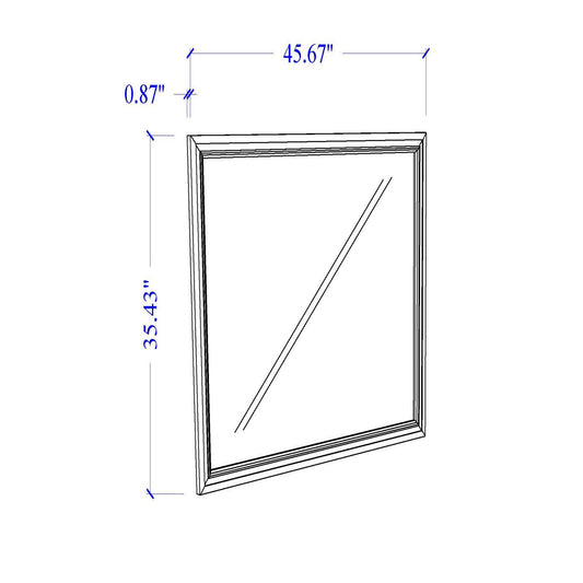 Almera - Glitter Mirror - White