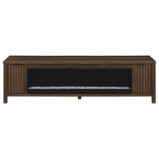 Alamitos - Electric Fireplace TV Stand With Flame Visualizer - Pine Wood
