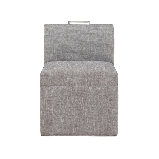 Della - Upholstered Castered Chair - Gray