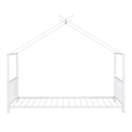 Metal House Platform Bed With Modern Design And Durable Frame