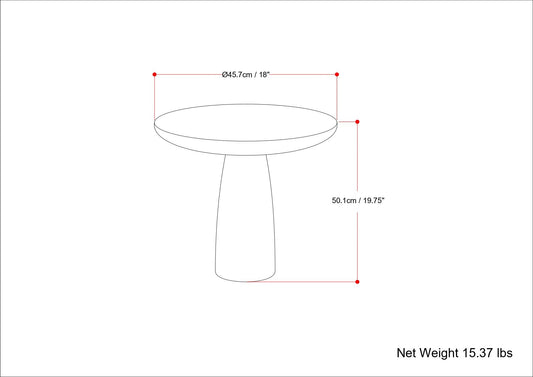 Dominique - Cast Aluminum Side Table - Brown