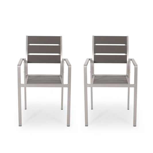 Dreamlan - Outdoor Aluminum Dining Chair (Set of 2)