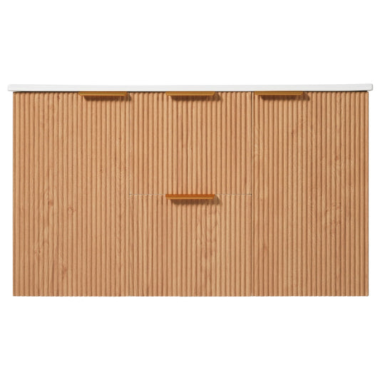 Modern Wall Mounted Bathroom Vanity, Soft Close Doors