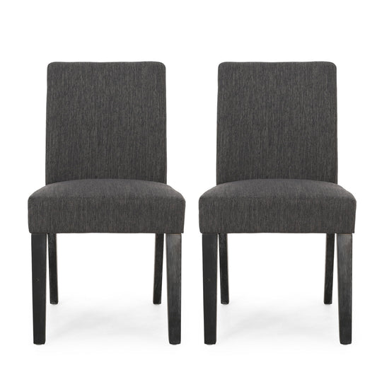 Contemporary Dining Chair With Upholstered Seating And Tapered Legs