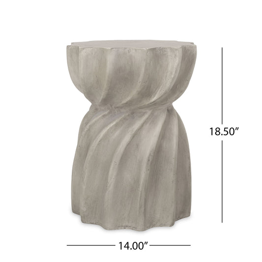 Modern Canis Side Table Outdoor Use - Gray