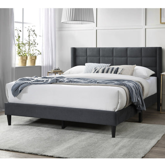 Bed Upholstered Box Design Headboard