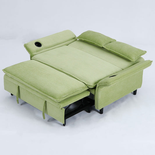 Modern Fabric Multi-Functional Sofa Bed With Adjustable Armrests And Backrests