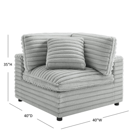 Jenny - Corner Accent Chair - Gray