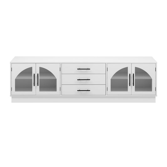 Modern Minimalist TV Stand, Entertainment Center Media Console Cabinet With Adjustable Shelves For Living Room
