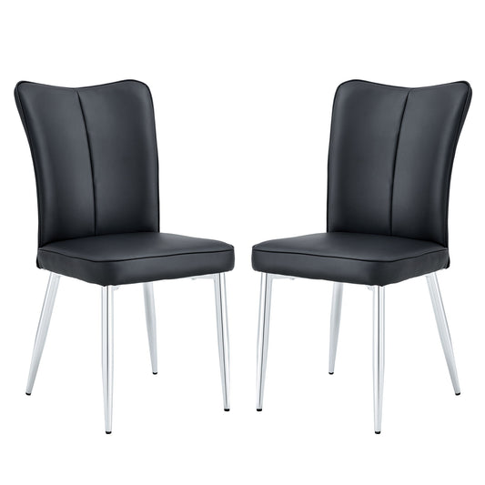 Modern Minimalist Dining Chairs With Metal Legs