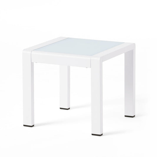 Cape Coral - Contemporary Side Table With Frosted Glass Top