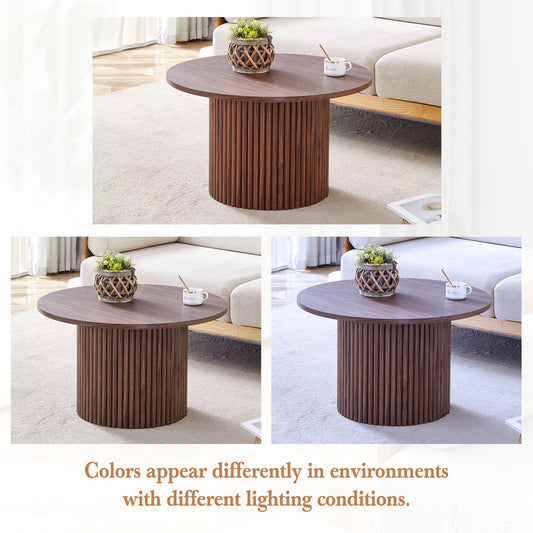 Modern Circular Coffee Table Cylindrical Design