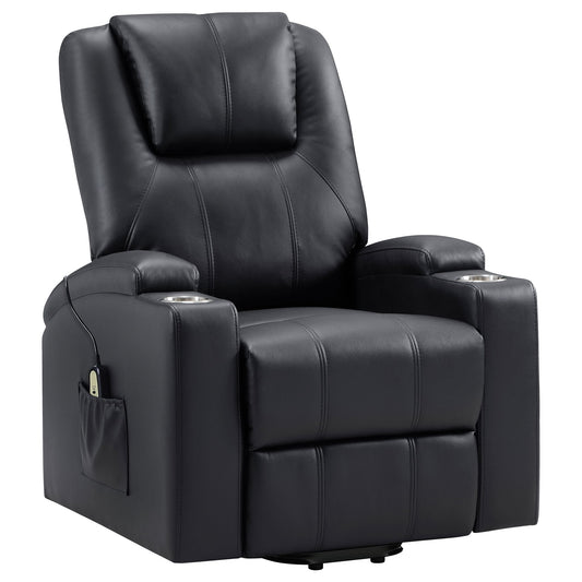 Macklin - Power Lift Massage Recliner With Heat And Dual Cupholders