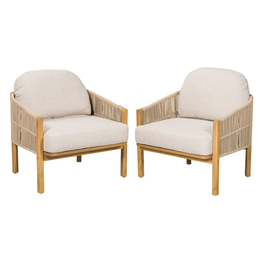 Grotta - Outdoor Wood Club Chair (Set of 2)