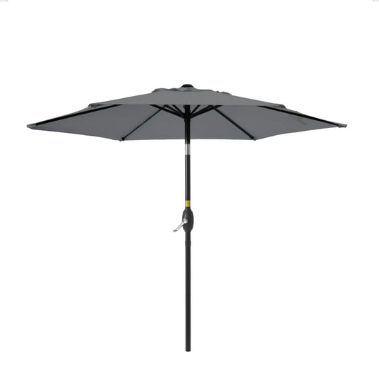 Umbrella With Crank Lift & Tilt, UV-Resistant Canopy For Patio