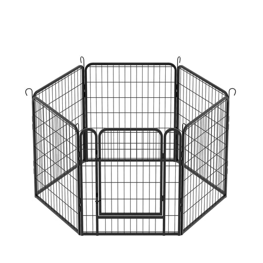 Heavy Duty Metal Playpen With Door, Dog Fence Pet Exercise Pen For Outdoor, Indoor