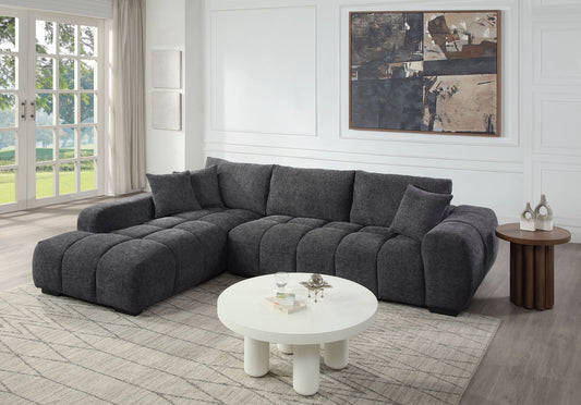 Chosen - Sectional Sofa With Toss Pillows And Chaise