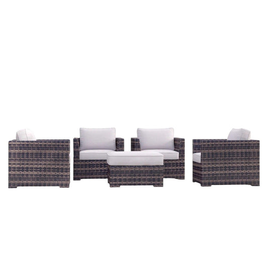 Outdoor Patio Chair Set For Patio With Foam Cushions