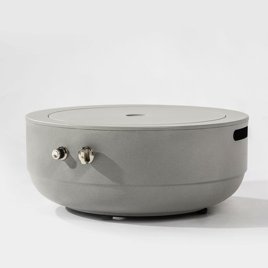 Propane Gas Fire Pit Bowl, 40000 Btu, Round For Outside - Gray