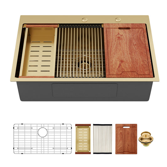 Drop In Kitchen Sink Stainless Steel 16 Gauge