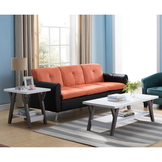 Compact Modern 2 Tier End Table