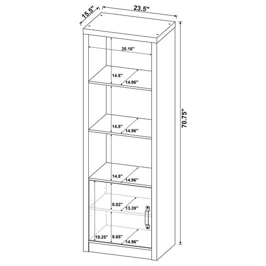 Conifer - 3 Shelf Media Tower - Gray