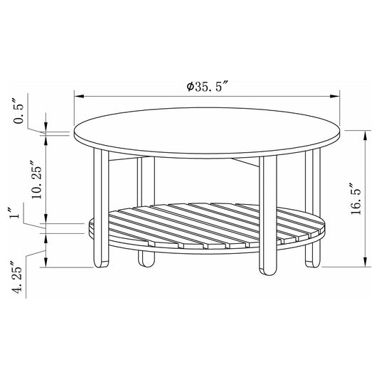 Brookson - Round 2 Piece Coffee And End Table Set - Natural