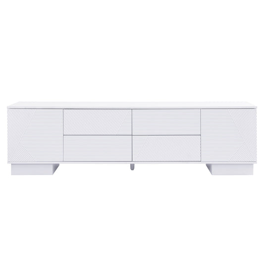 Modern TV Stand With Storage Cabinets, 4 Drawers
