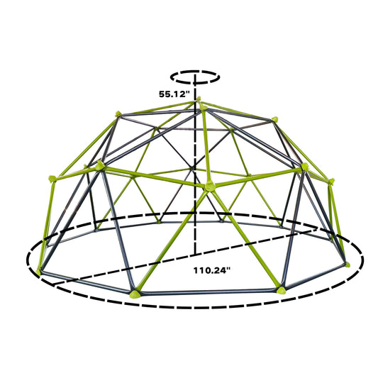 10 Sided Climbing Frame For Outdoor Playground With Colorful Climbing Stones