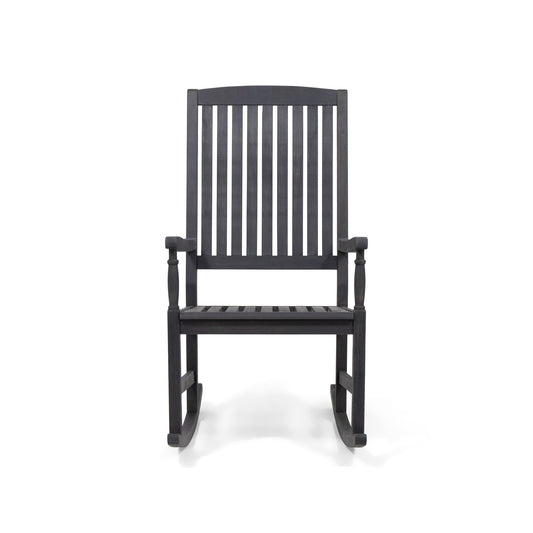 Muse - Outdoor Acacia Rocking Chair With Slat Design - Teak