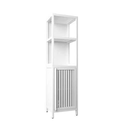 Storage Cabinet With Tall Tower, Multifunctional For Bathroom