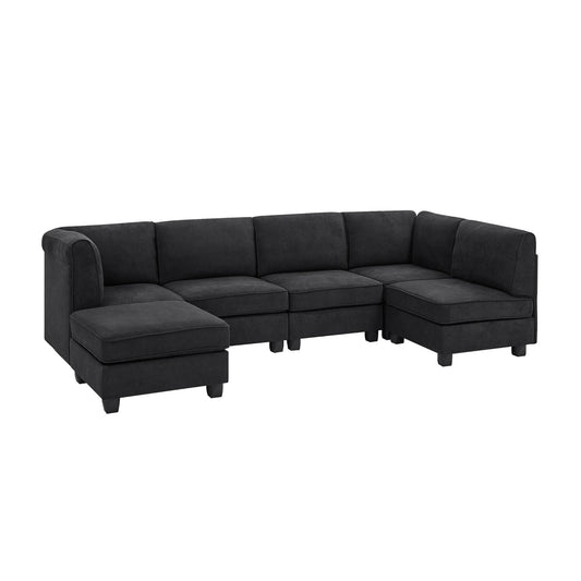 Upholstered Modular Sectional With Removable Cushions