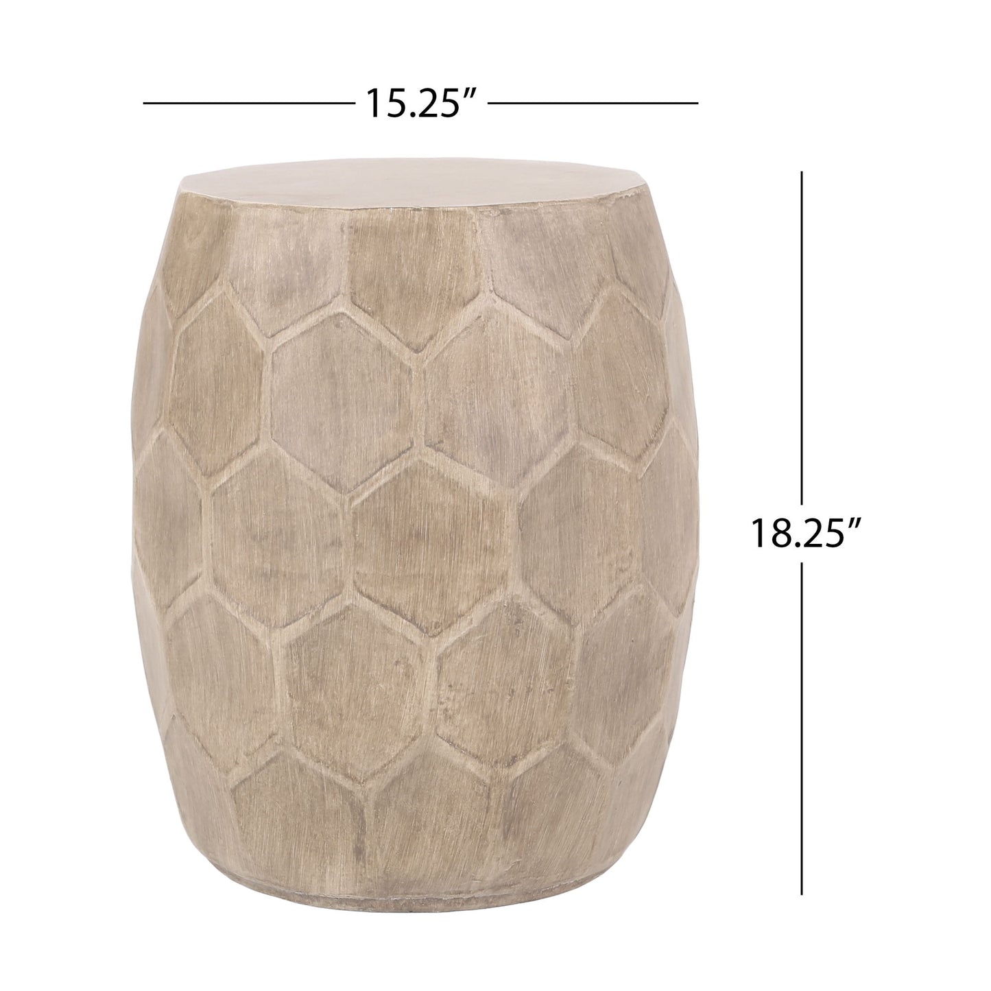 Outdoor Lightweight Concrete Side Table - Natural
