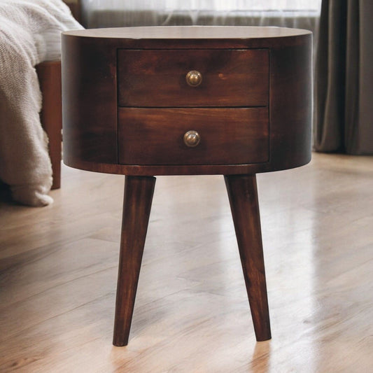 Rounded Bedside Table