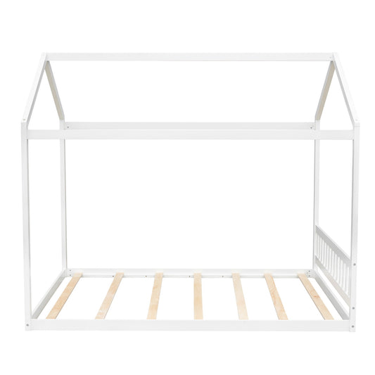 Wooden House Bed With Headboard