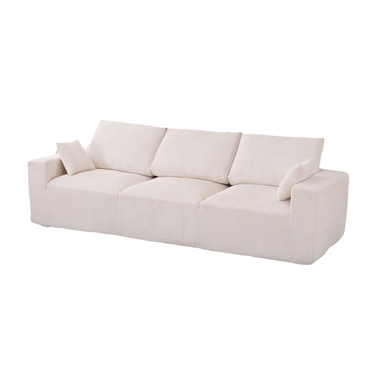 Modular Sectional Sofa With Extra Wide Cushion, USB / Type C Charger, Petal Armrest