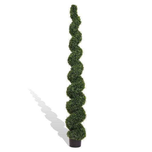 Artificial Outdoor UV Resistant Plastic Boxwood Topiary Spiral Tree