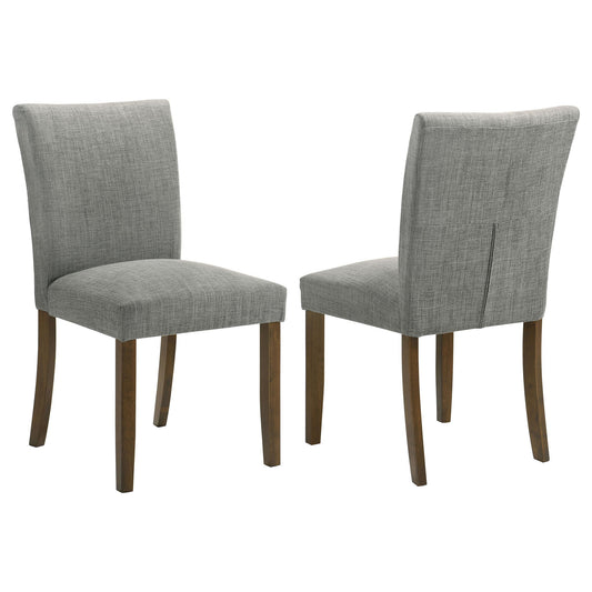 Luxe Upholstered Dining Side Chairs With Gently Curved Back (Set of 2)