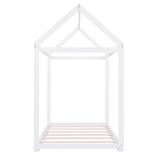 Wooden House Shaped Bed