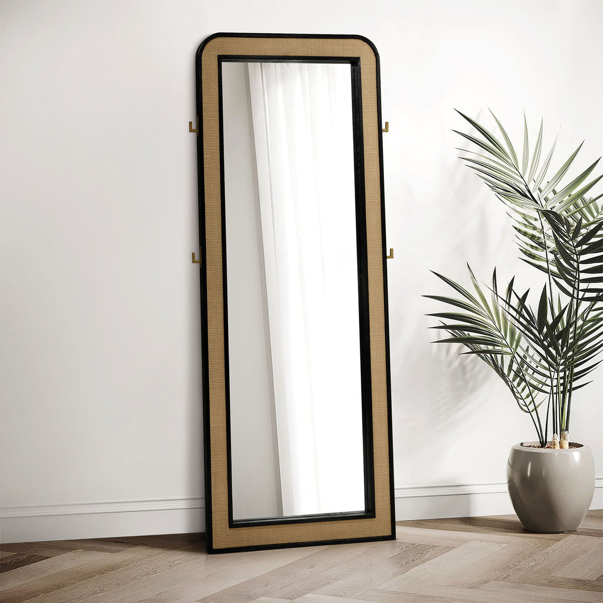 Benson - Standing Floor Mirror - Black
