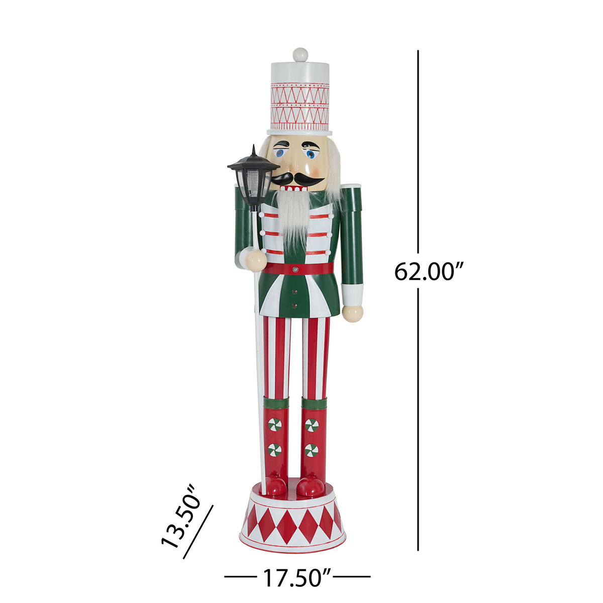 Classic Nutcracker Holiday Decor, Durable Construction - Green / Red / White