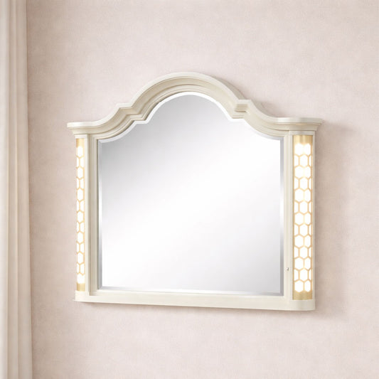 Jasmine - Mirror With Side LED Lightning (Includes Only Mirror) - Beige