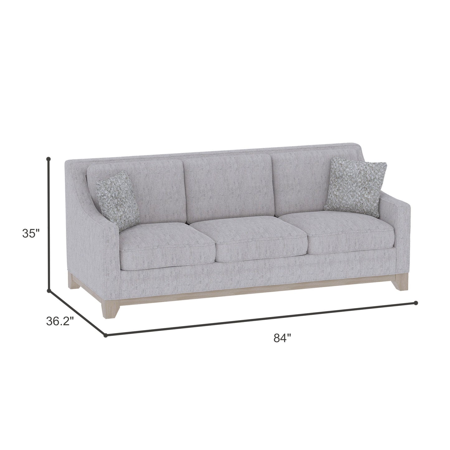 Sofa With Casual Accent - Gray