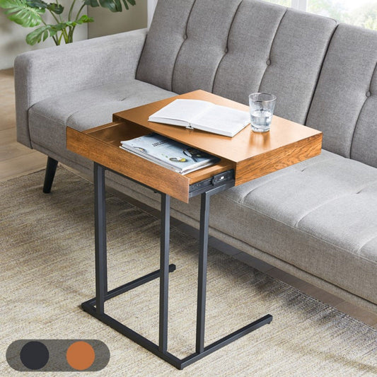 Wynn - Pull Up Table With Storage Compartment 22X16X26" - Pecan