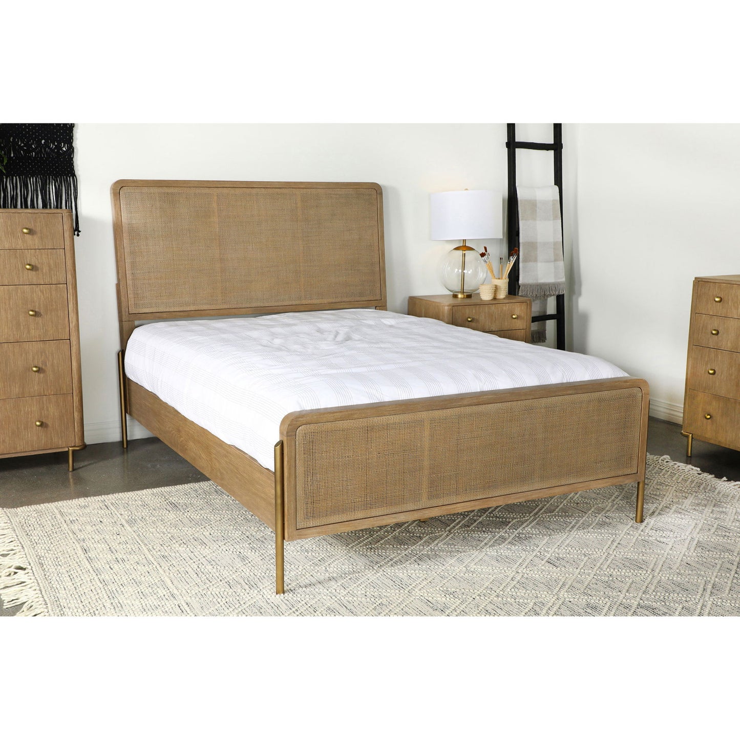 Stevie - Eastern King Panel Bed - Sand