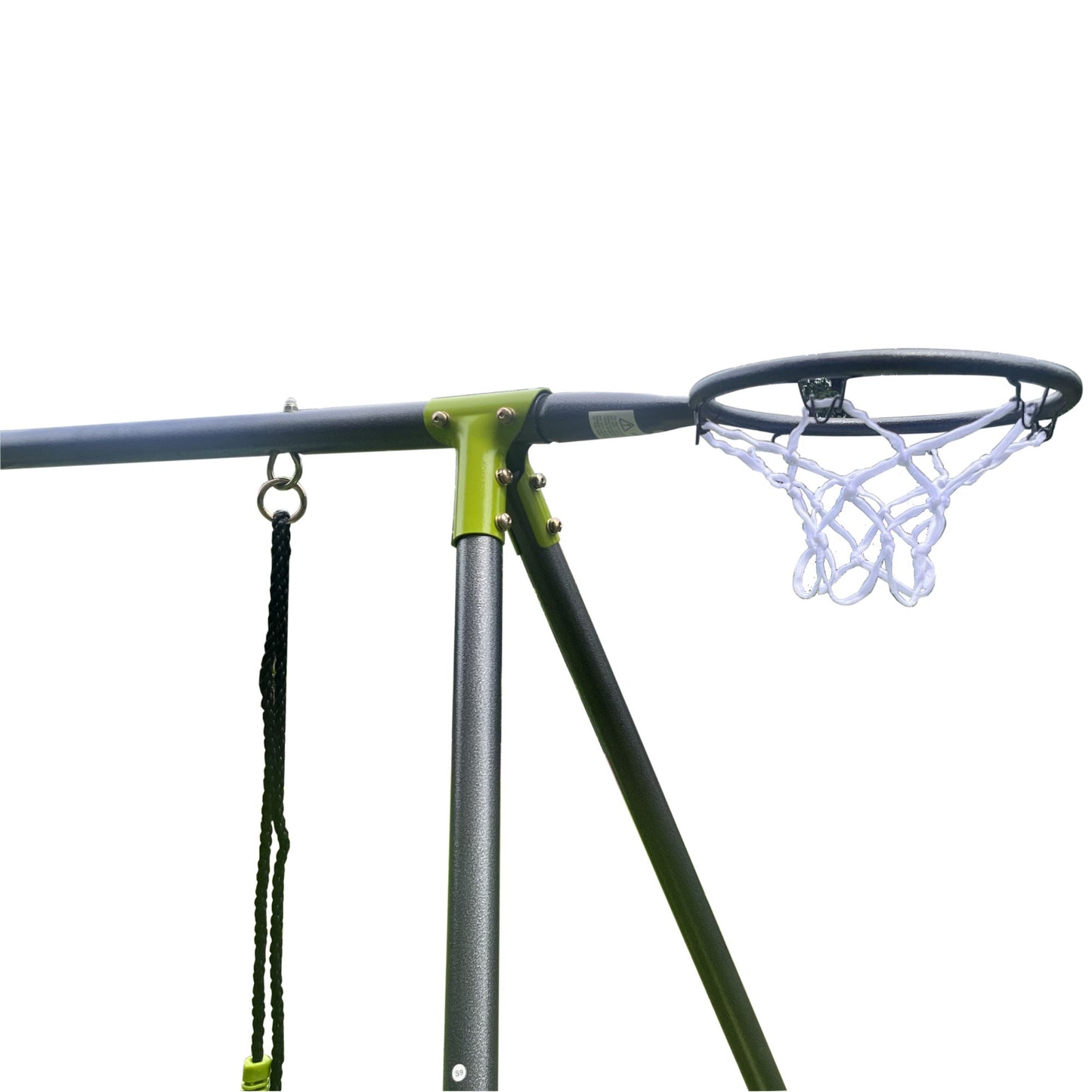 Interesting Six Function Swingset With Net Swing Metal Plastic Safe Swing Set 440Lbs For Outdoor Playground For Age 3+ With 31.5" Net Swing - /